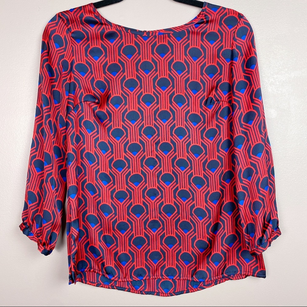 Merona Satin Geometric Blouse